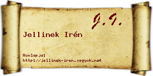 Jellinek Irén névjegykártya